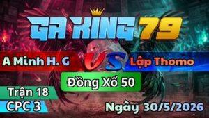 Trận 18 CPC3 Ngày 30/5/2026 - Gà Điều Đá Bỏ Cựa Ở Nhà Bướm Móc Cây Cuối Tiễn Về