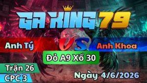Trận 26 CPC3 Ngày 4/6/2026 - Đỏ Buông Đuôi Xanh Đá 3 Chân Bưng Ra