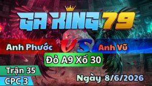 Trận 35 CPC3 Ngày 8/6/2026 - Đỏ Ra Vũ Lớp 1 Gà Xanh Vích Cửa Ra