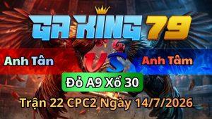 Trận 22 CPC2 Ngày 14/7/2026 - Gà lá má mồng dâu trên màu sau củng về